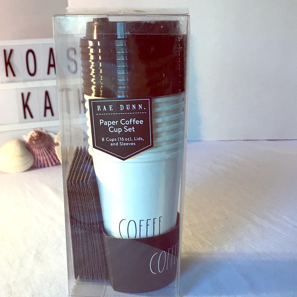 Rae Dunn Paper Coffee Cup Set